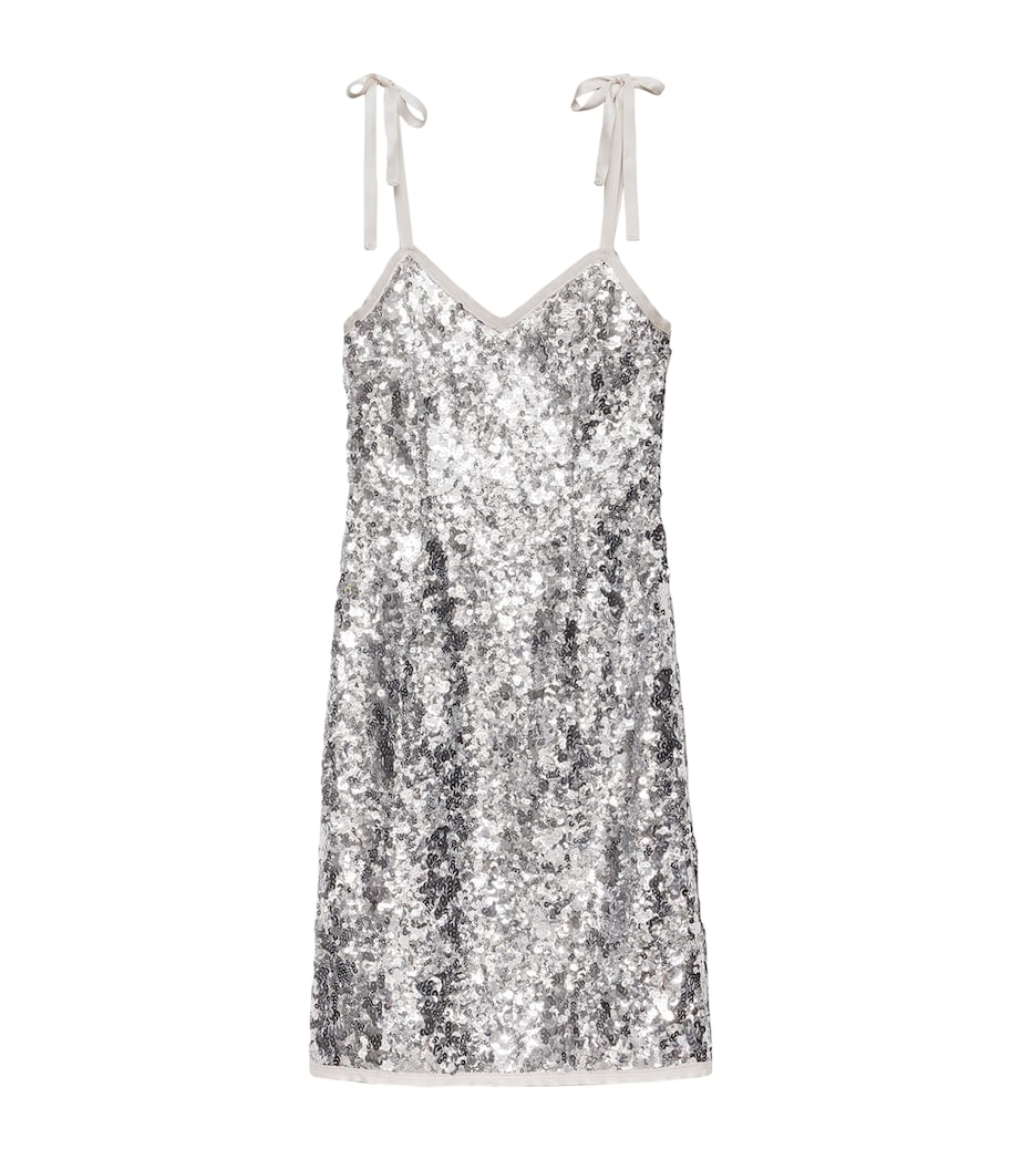 Prada Metallic Sequin-Embellished Mini Dress