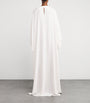 Zuhair Murad White Pearl-Embellished Kaftan Maxi Dress