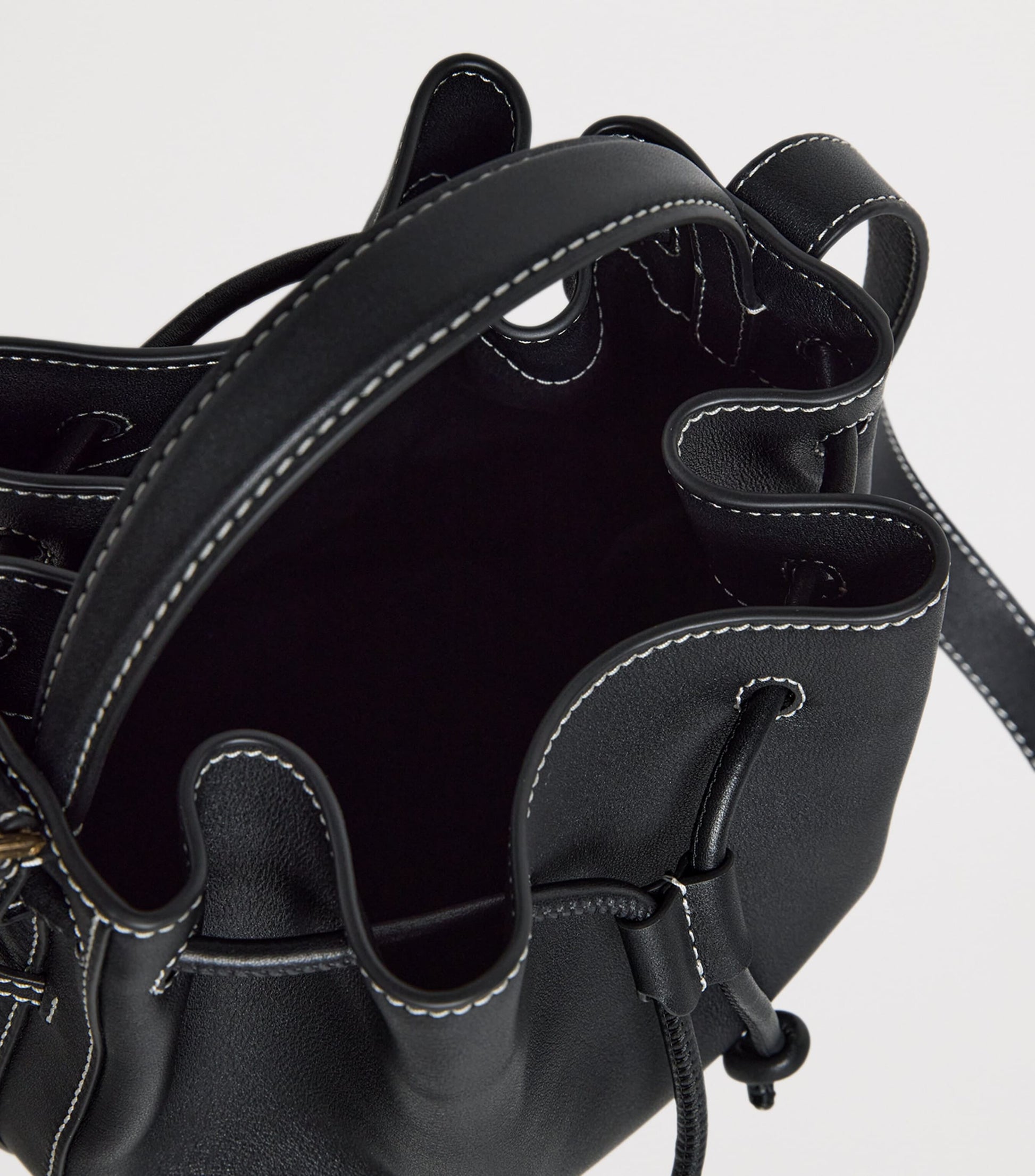 Claudie Pierlot Black Leather Alvan Bucket Bag