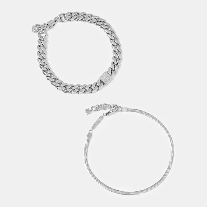 Calvin Klein erkek paslanmaz çelik bileklik 2 parça