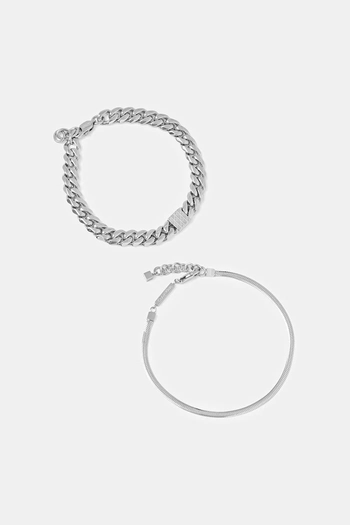 Calvin Klein erkek paslanmaz çelik bileklik 2 parça