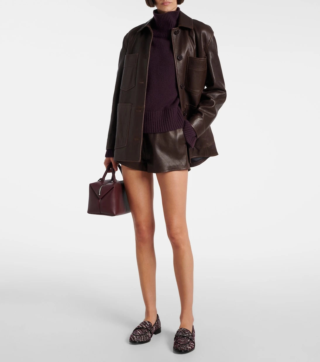 Aquazzura - Martin tweed loafers