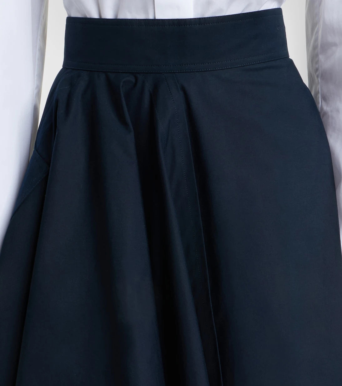 Givenchy - Asymmetric cotton poplin maxi skirt