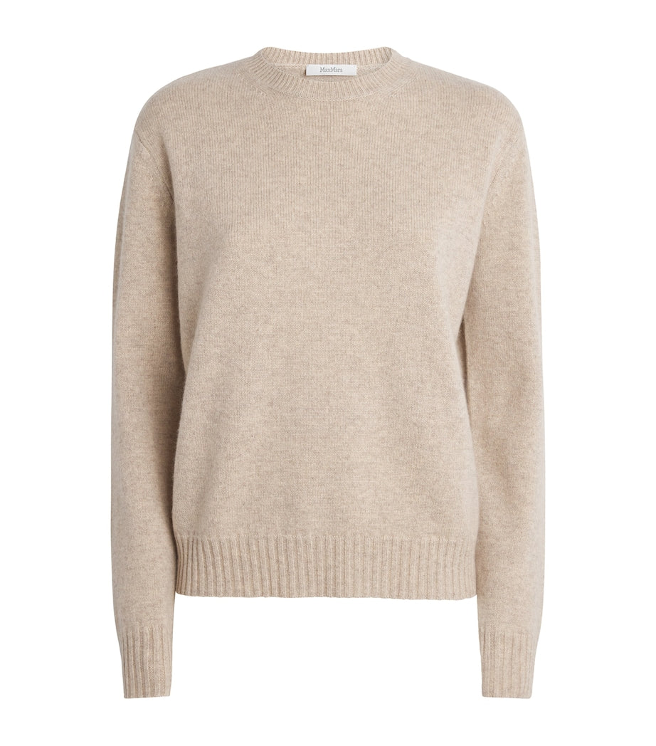 Beige Cashmere Knit Sweater