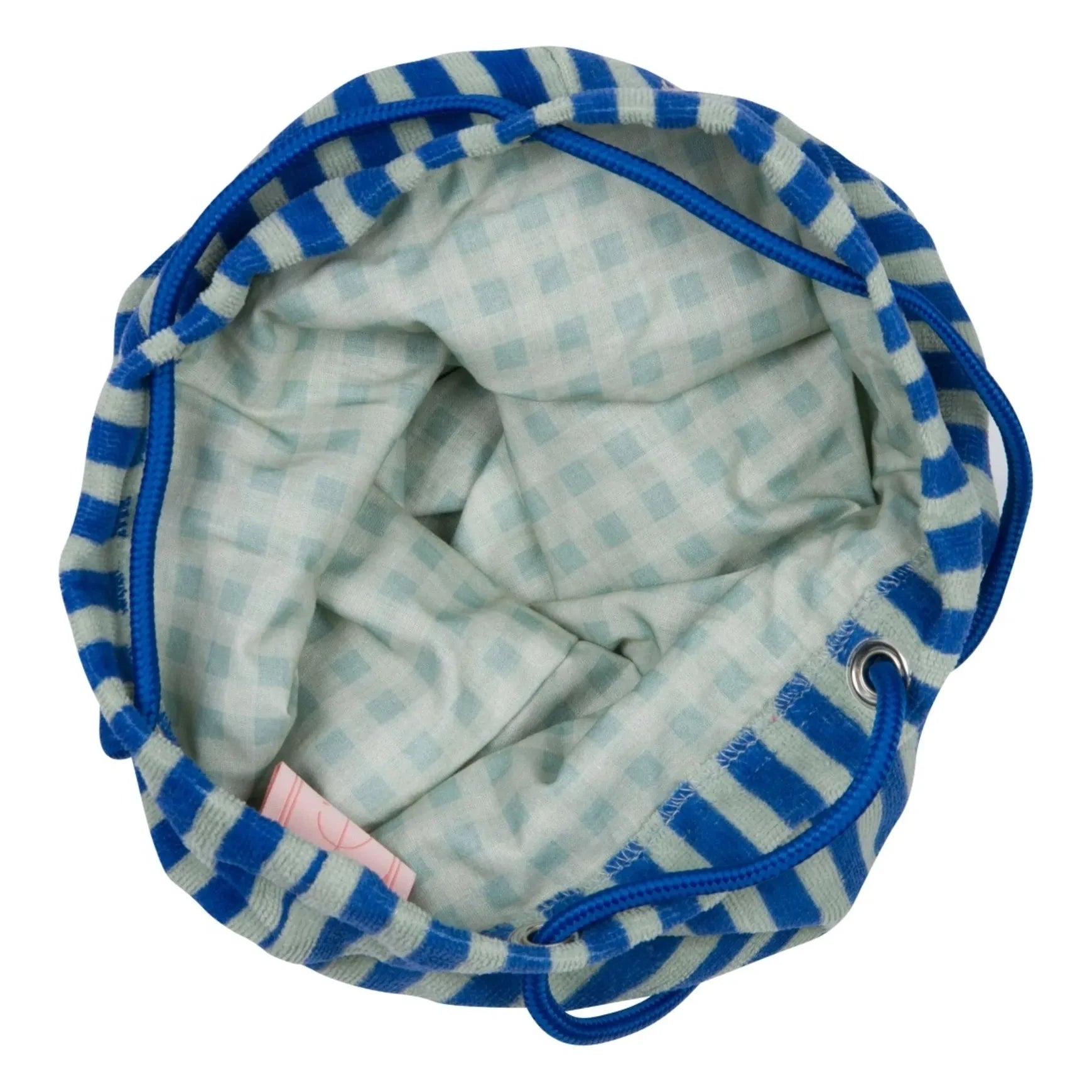 Jera Mini - Striped Terry Pocket Backpack | Green water