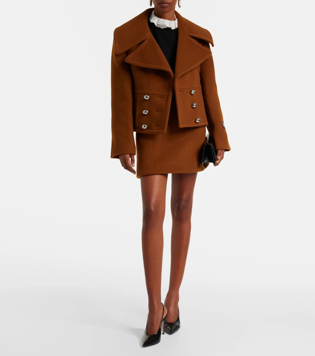 Patou - Cropped wool-blend jacket