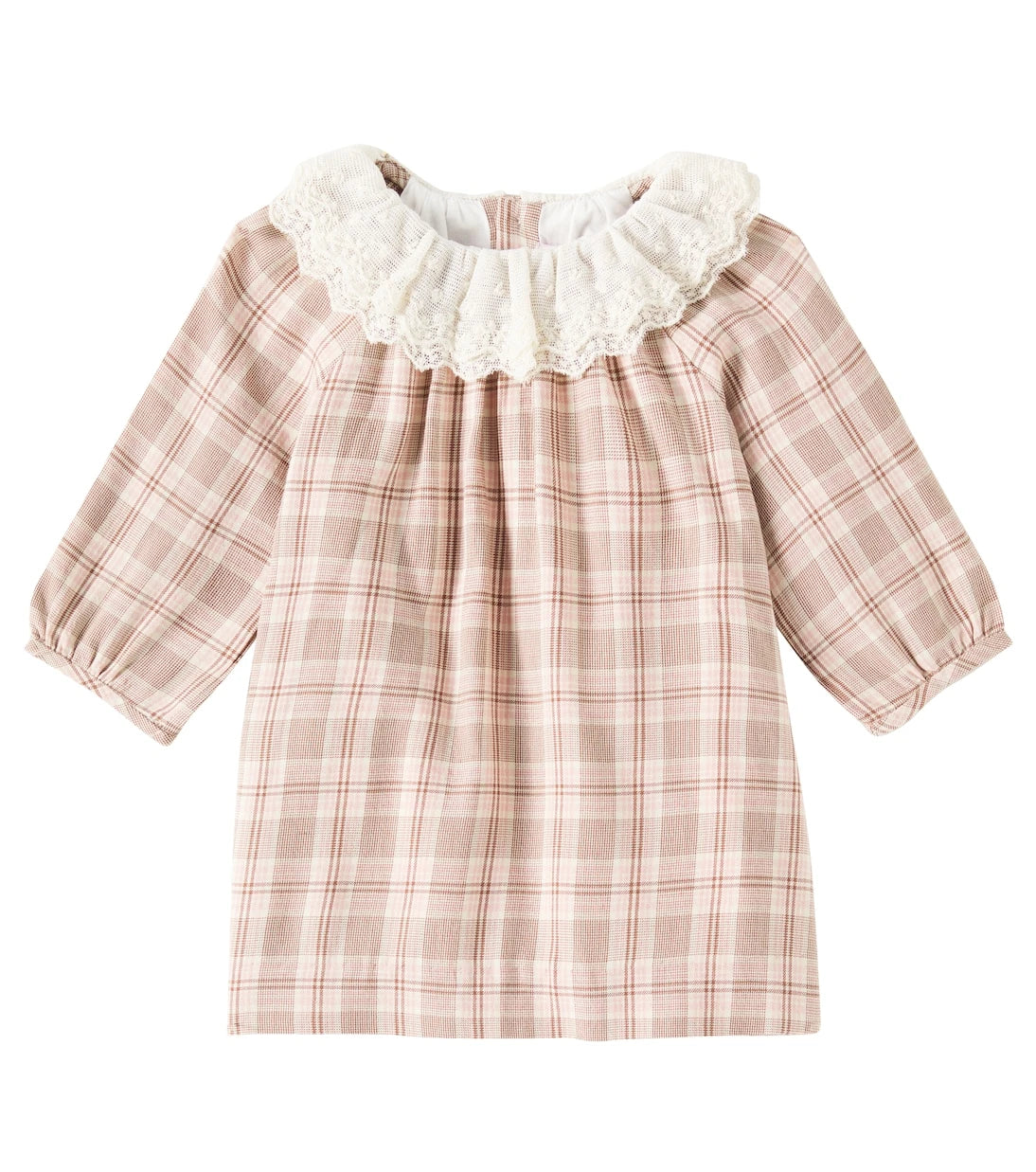 Bonpoint - Baby Flavili lace-trimmed checked dress
