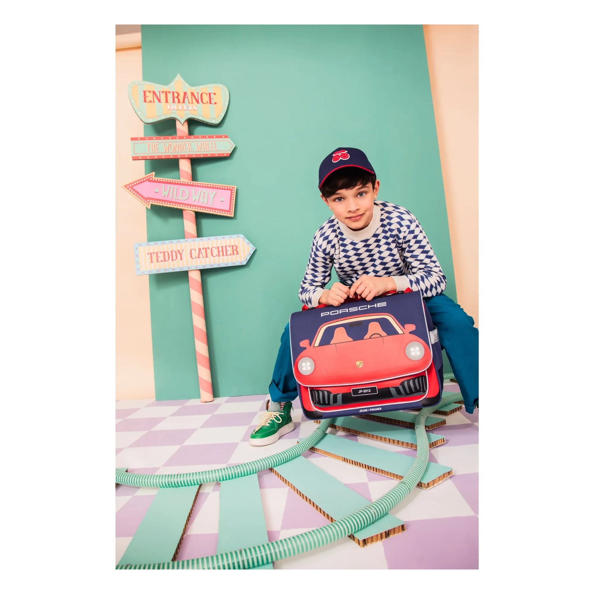 Jeune Premier - Midi satchel Porshe | Navy blue