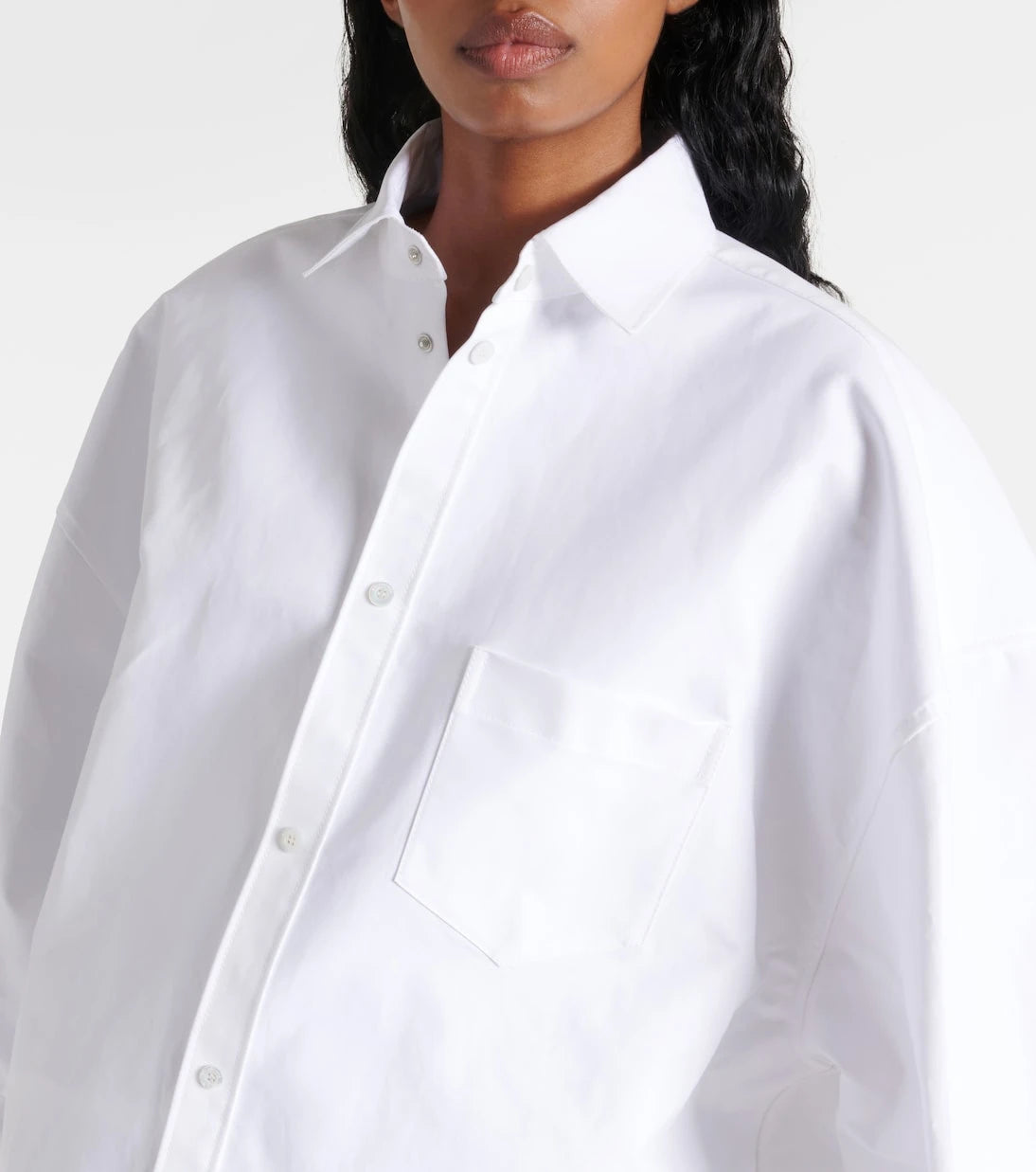 Balenciaga - Outerwear oversized cotton poplin shirt