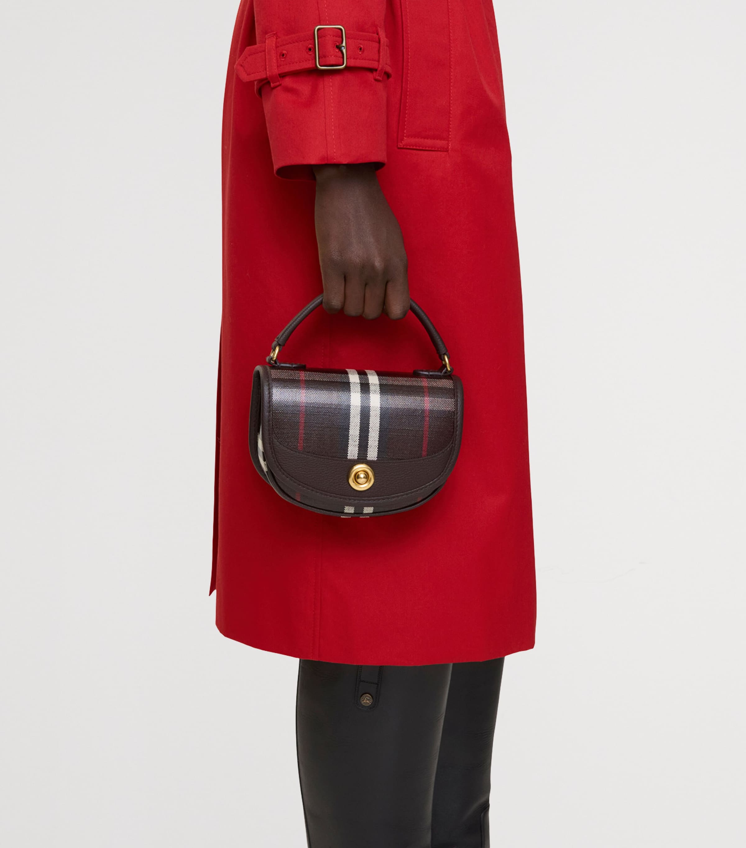 Burberry Mini Canvas Highlands Cross-Body Bag