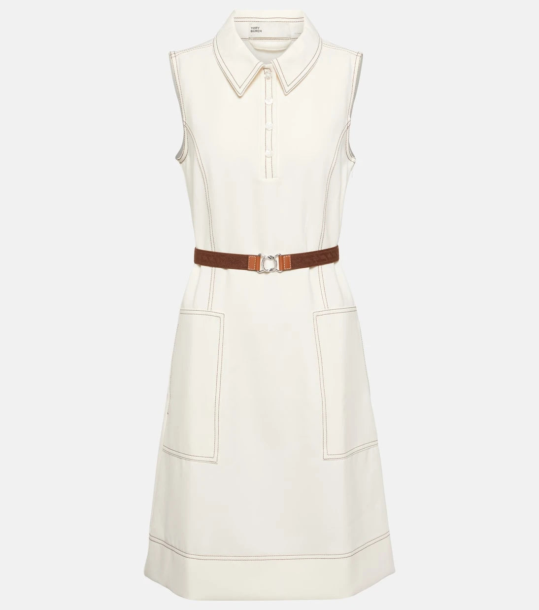 Tory Sport - Belted sleeveless polo dress