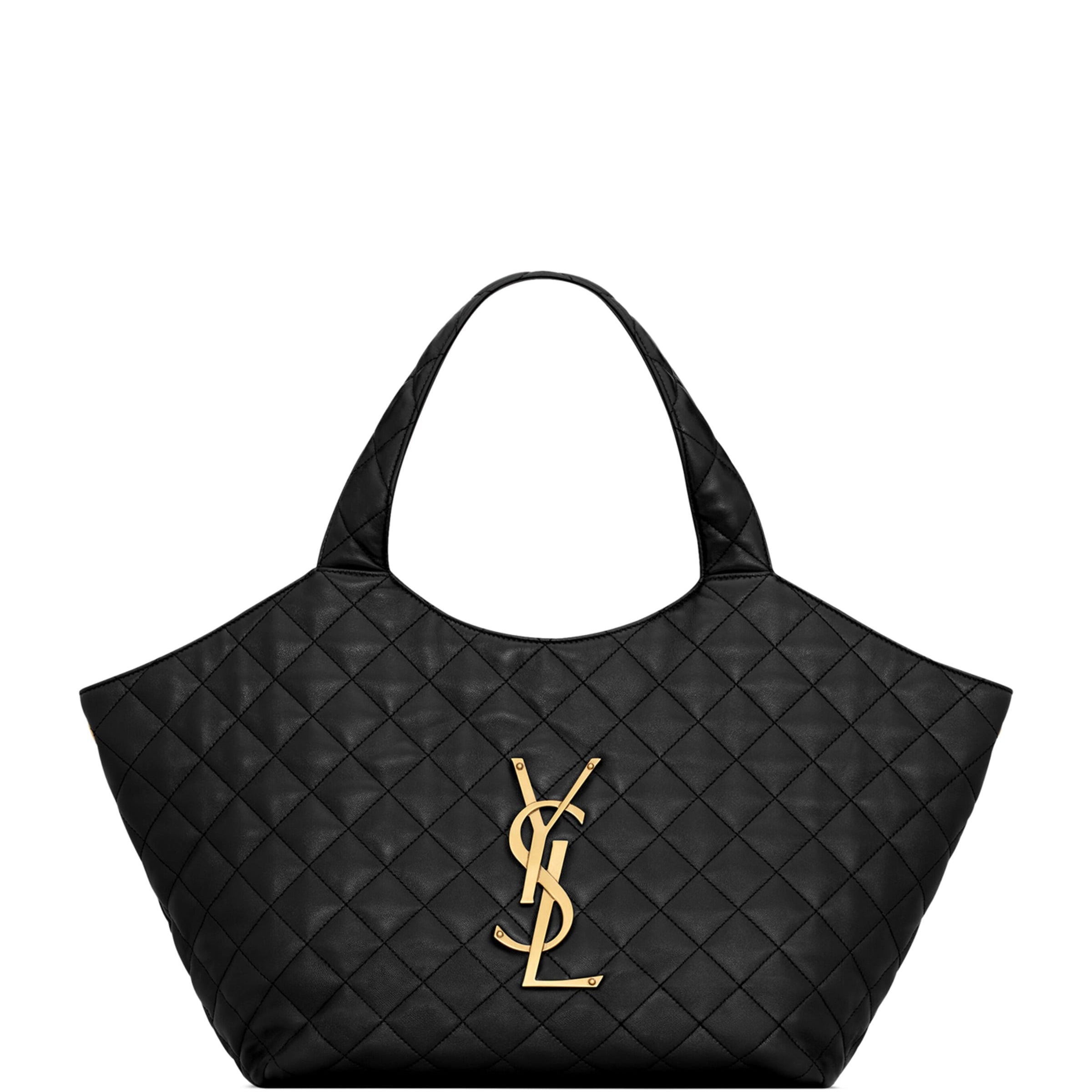 Saint Laurent Black Medium Icare Quilted Tote Bag