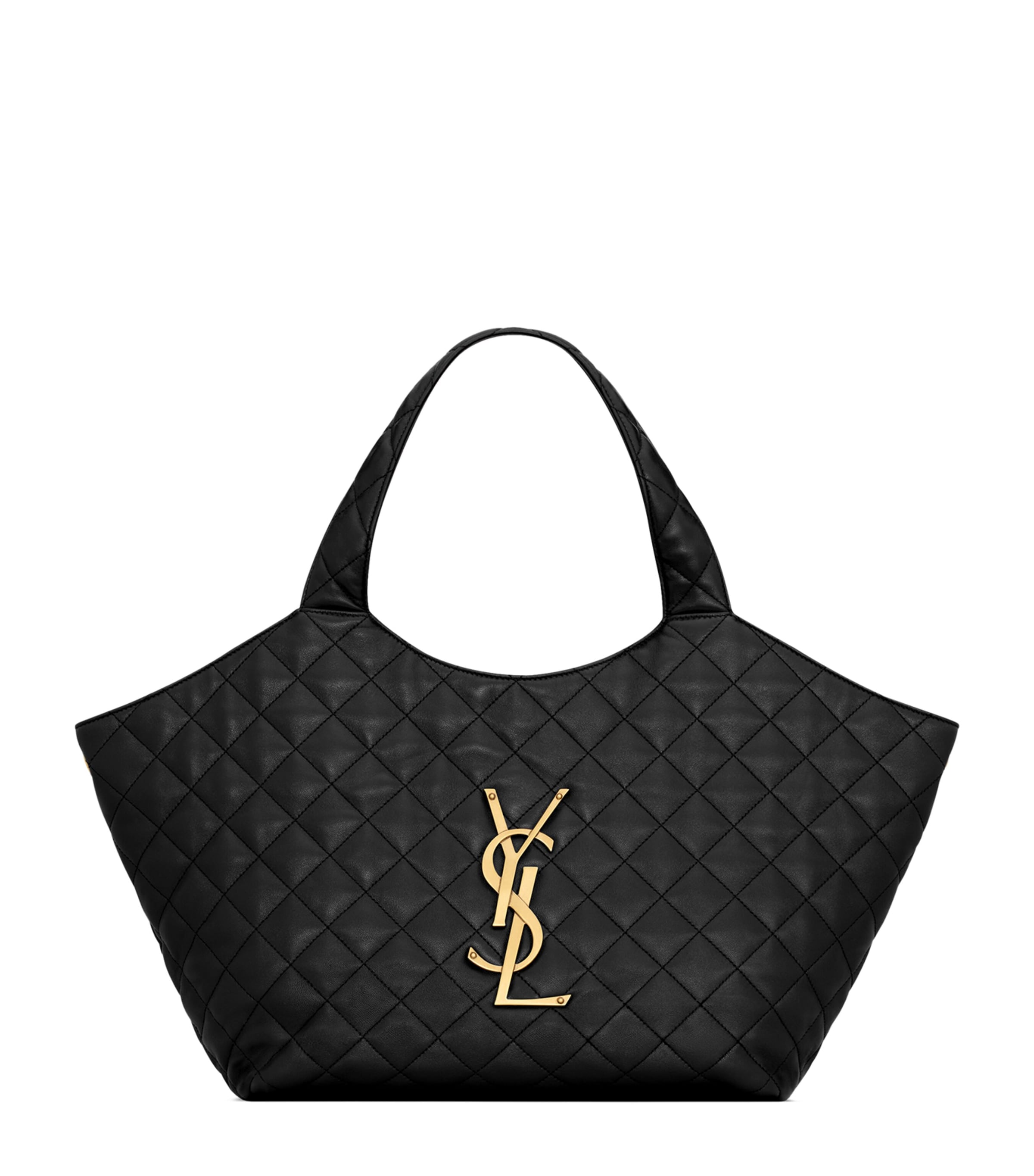 Saint Laurent Black Medium Icare Quilted Tote Bag
