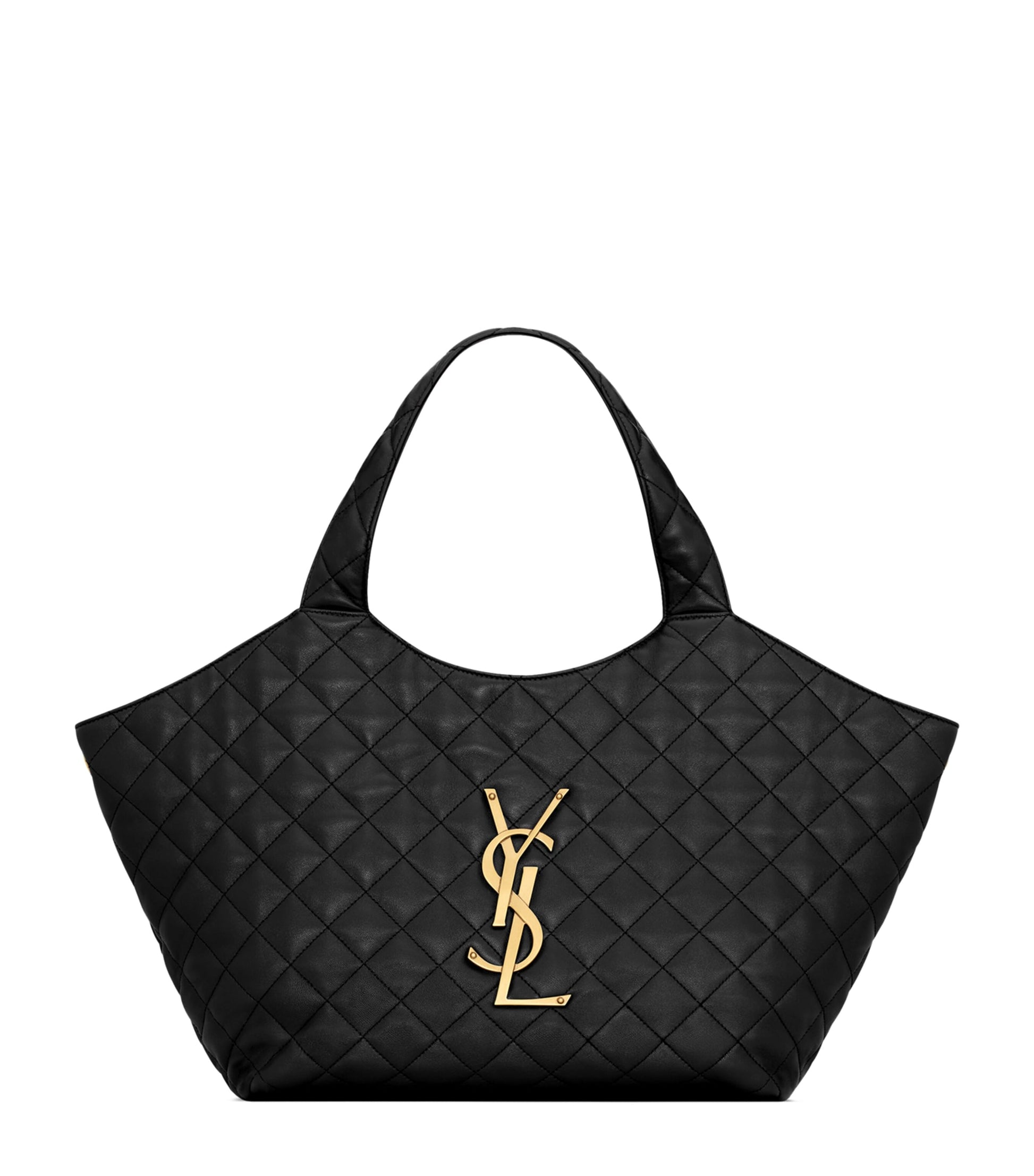 Saint Laurent Black Medium Icare Quilted Tote Bag