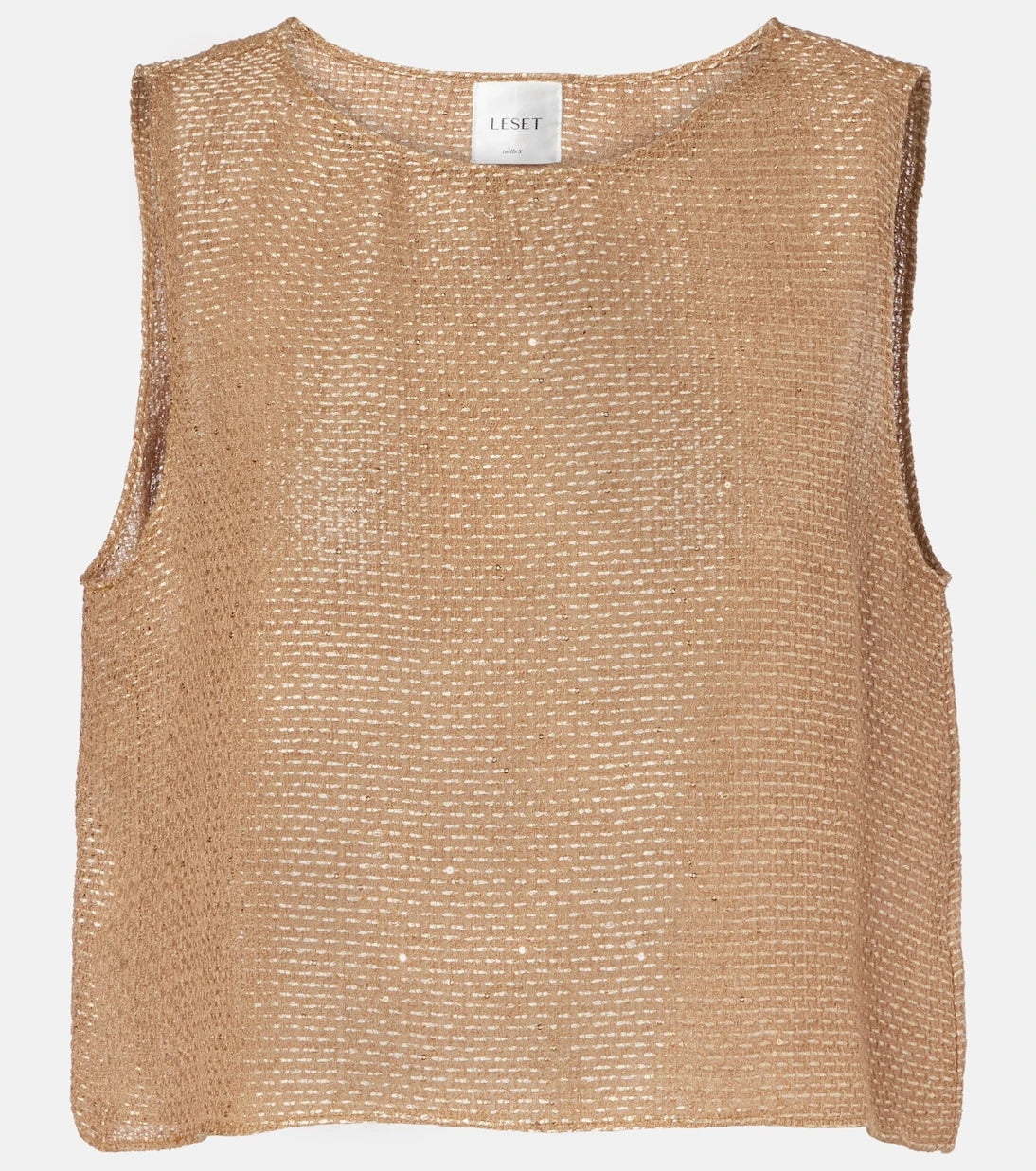 Leset - Stella sequined cropped tank top