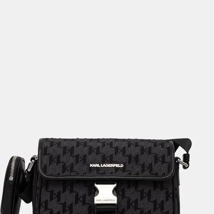 Karl Lagerfeld erkek omuz çantası, suni deriden, K/MONOGRAM