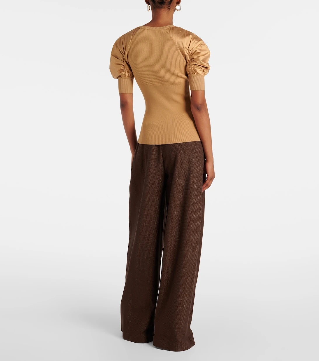 Max Mara - Ribbed-knit crêpe top
