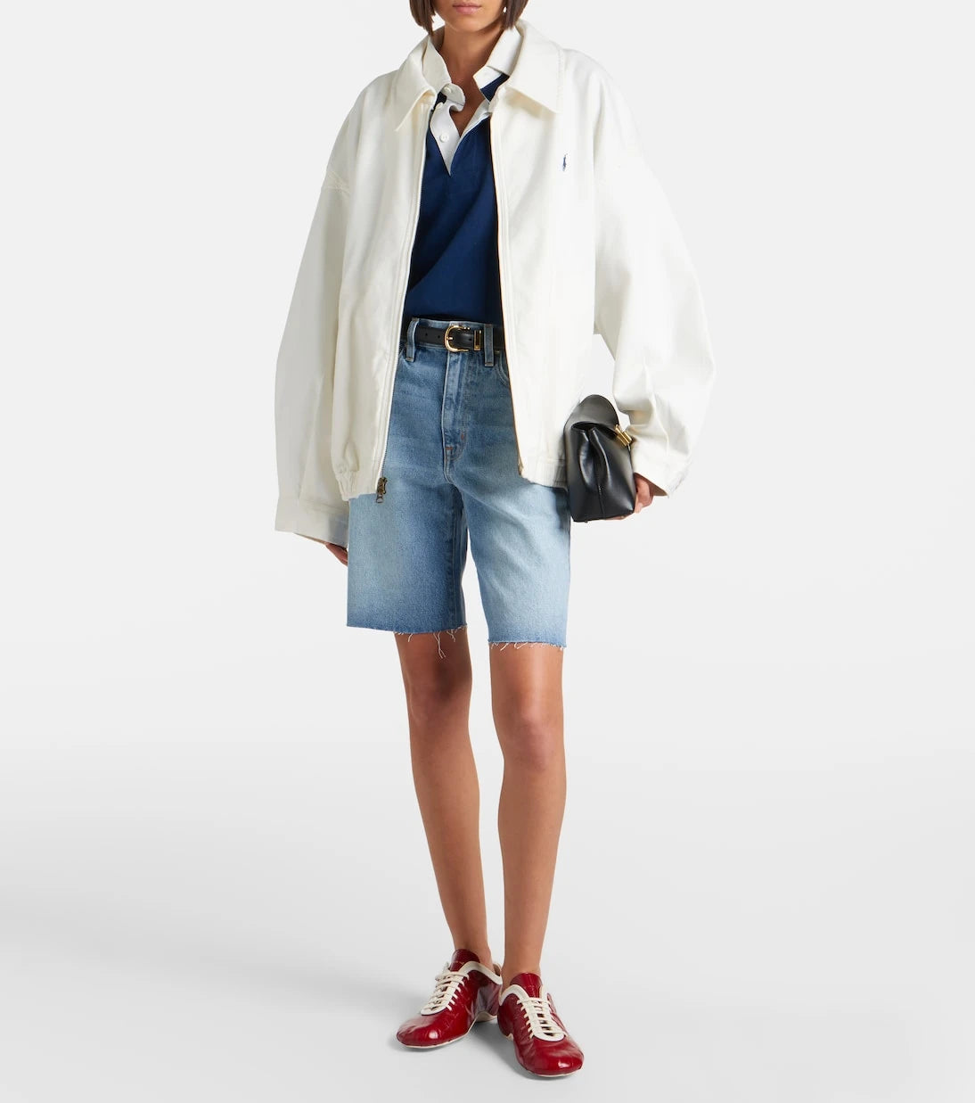 Slvrlake - Bermuda Cut Off frayed denim shorts