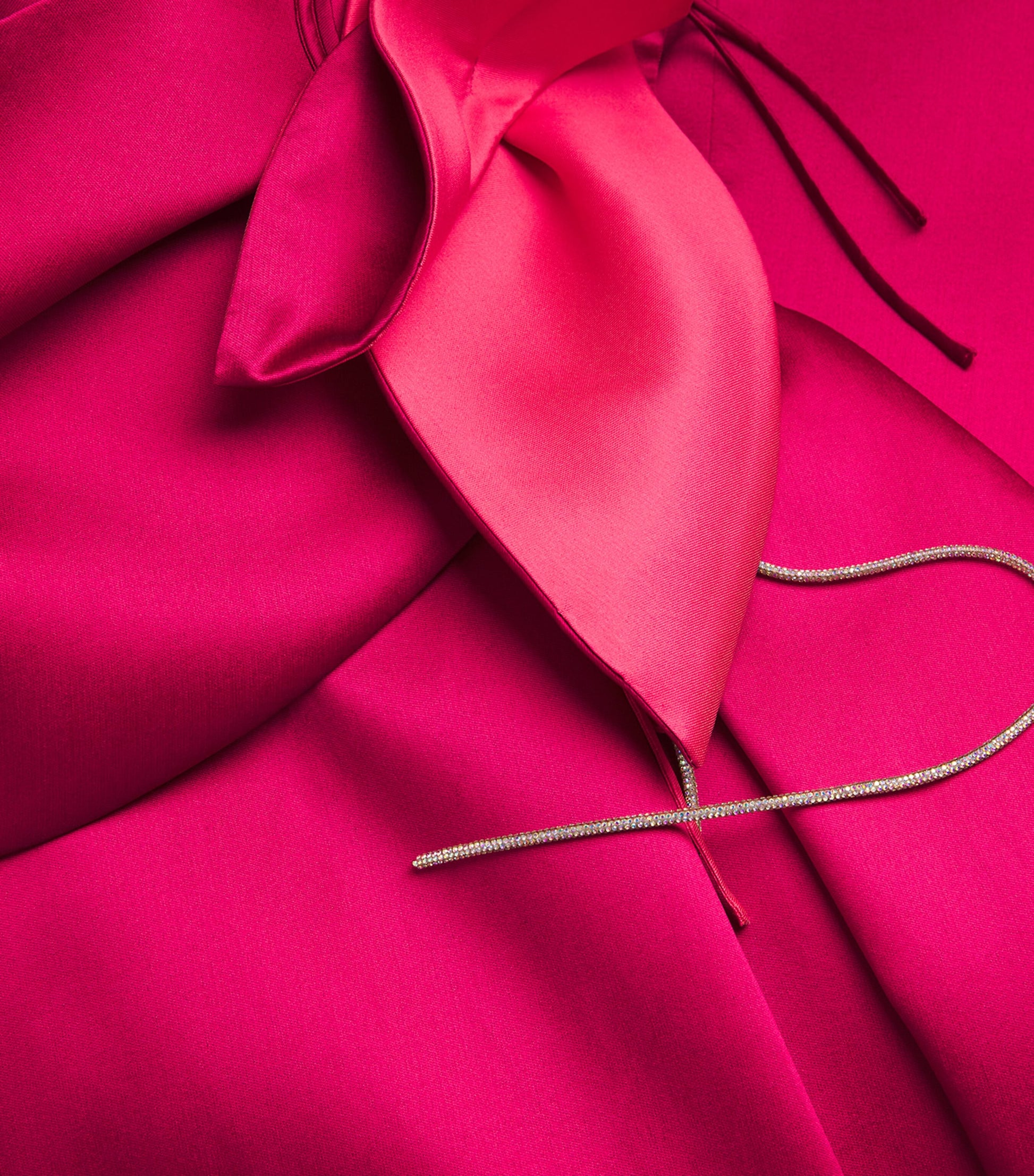 Talbot Runhof Pink Floral Tie-Waist Gown