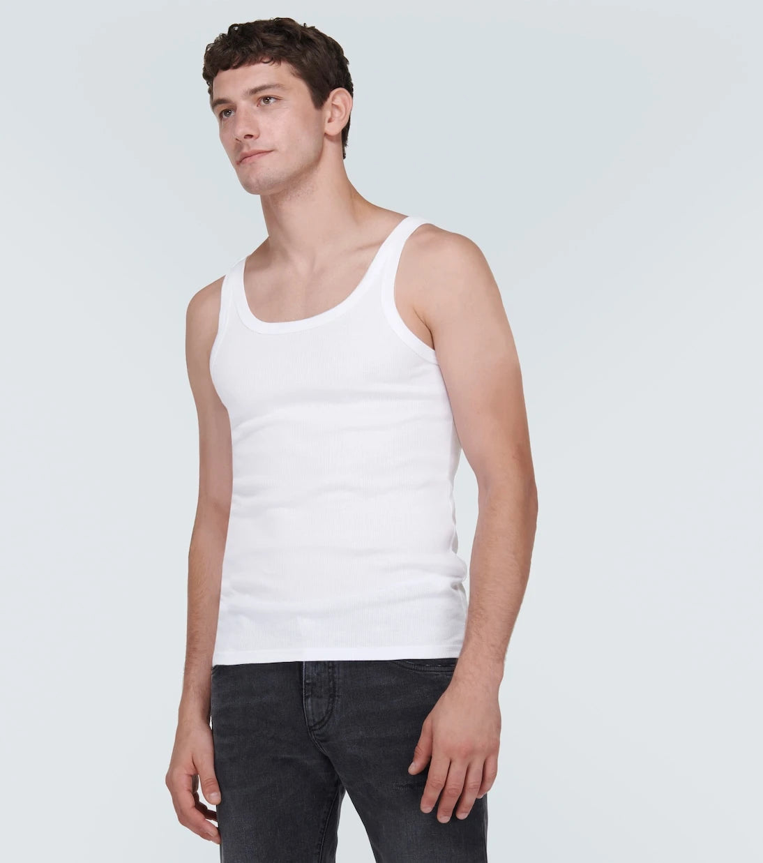 Dolce&Gabbana - توب بلا أكمام قطني بشعار العلامة