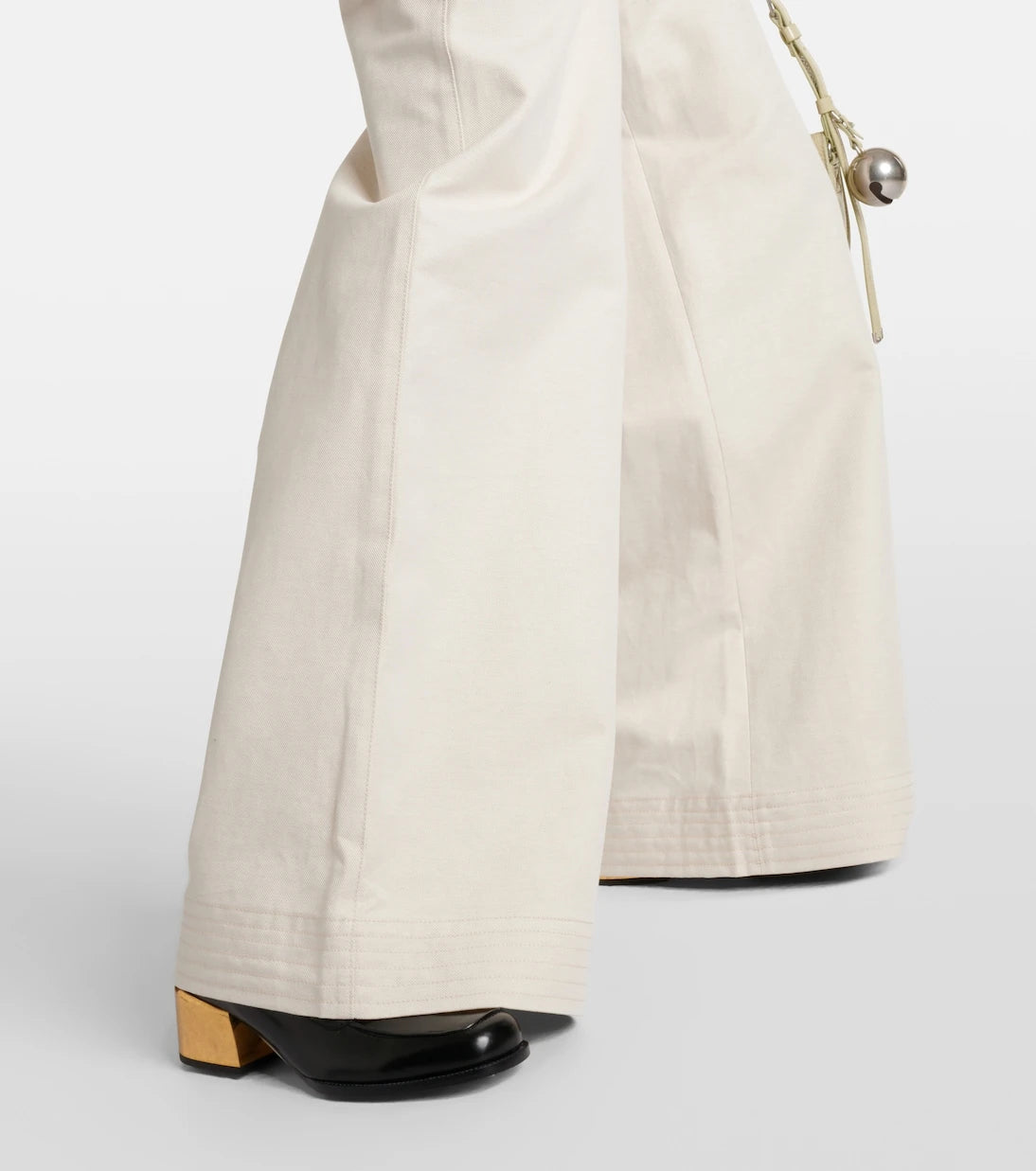 Max Mara - Oboli cotton and linen wide-leg pants