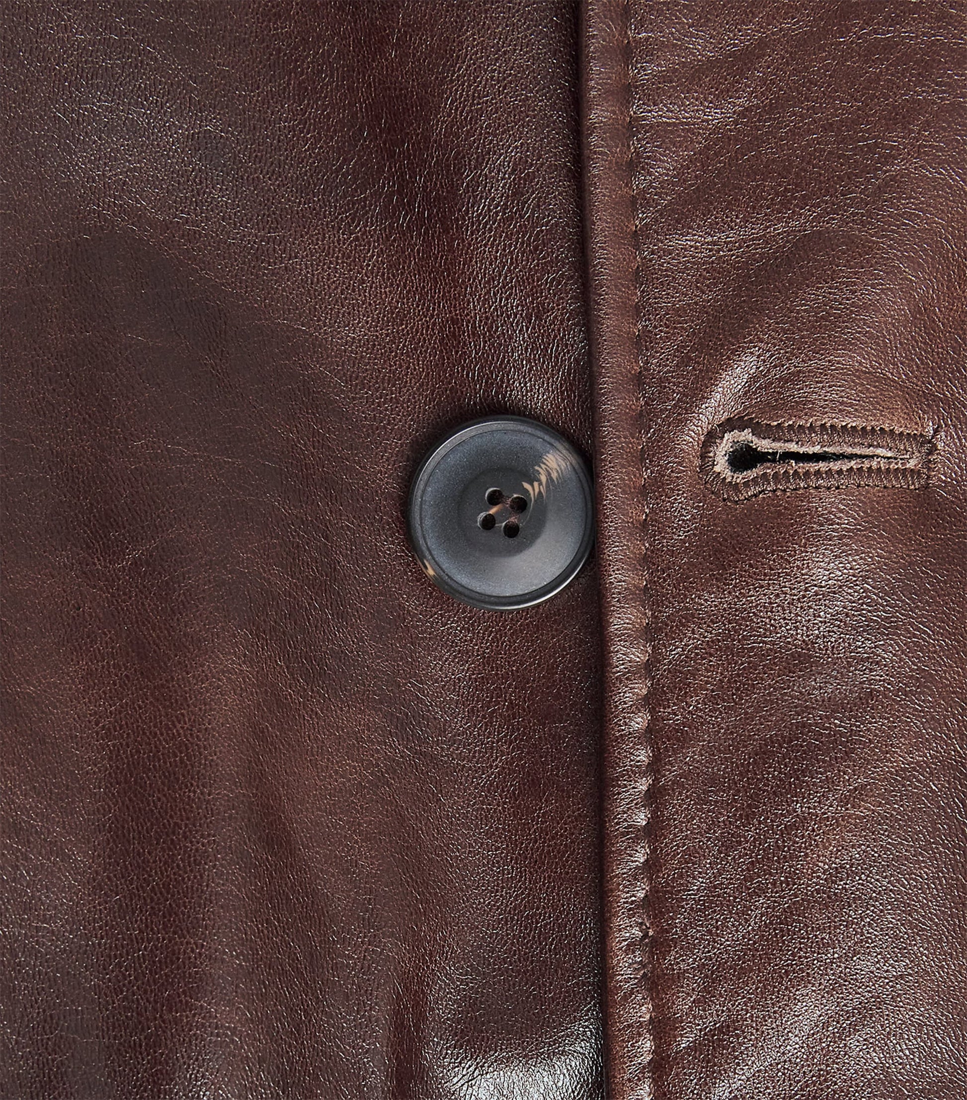 MAX&Co. Brown Leather Trench Coat