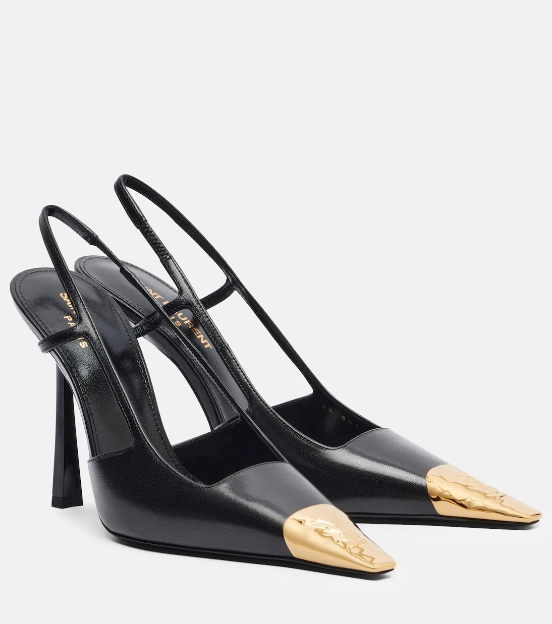 Saint Laurent - Jeanne 110 leather slingback pumps