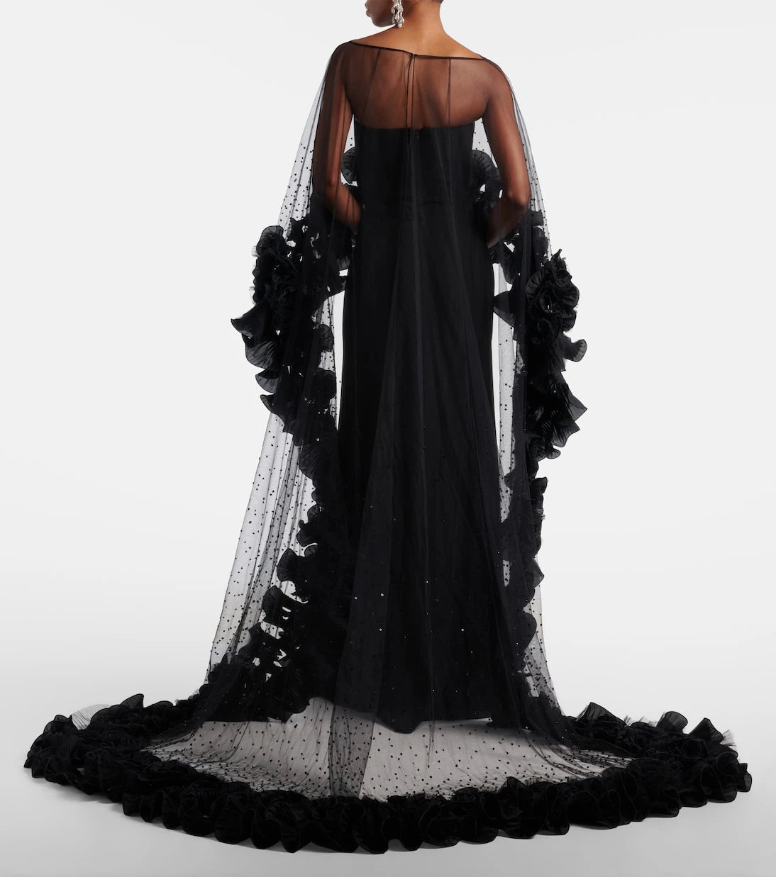 Jenny Packham - Ruffled caped gown