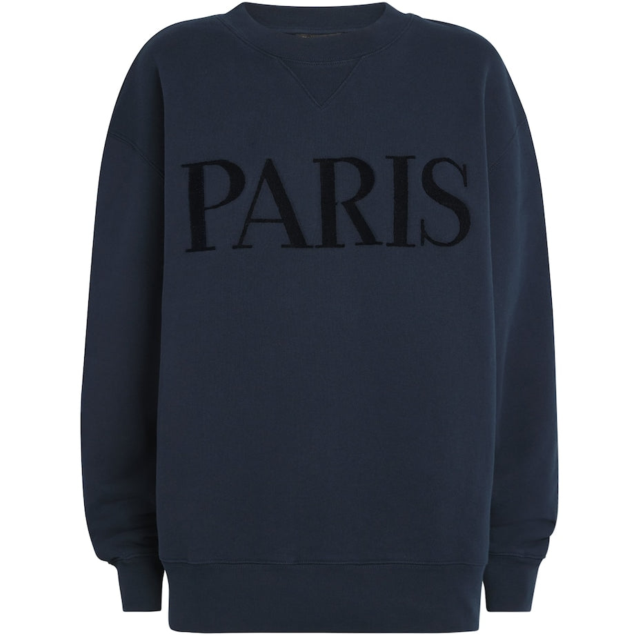 Blue Cotton Paris Graphic Sweatshirt