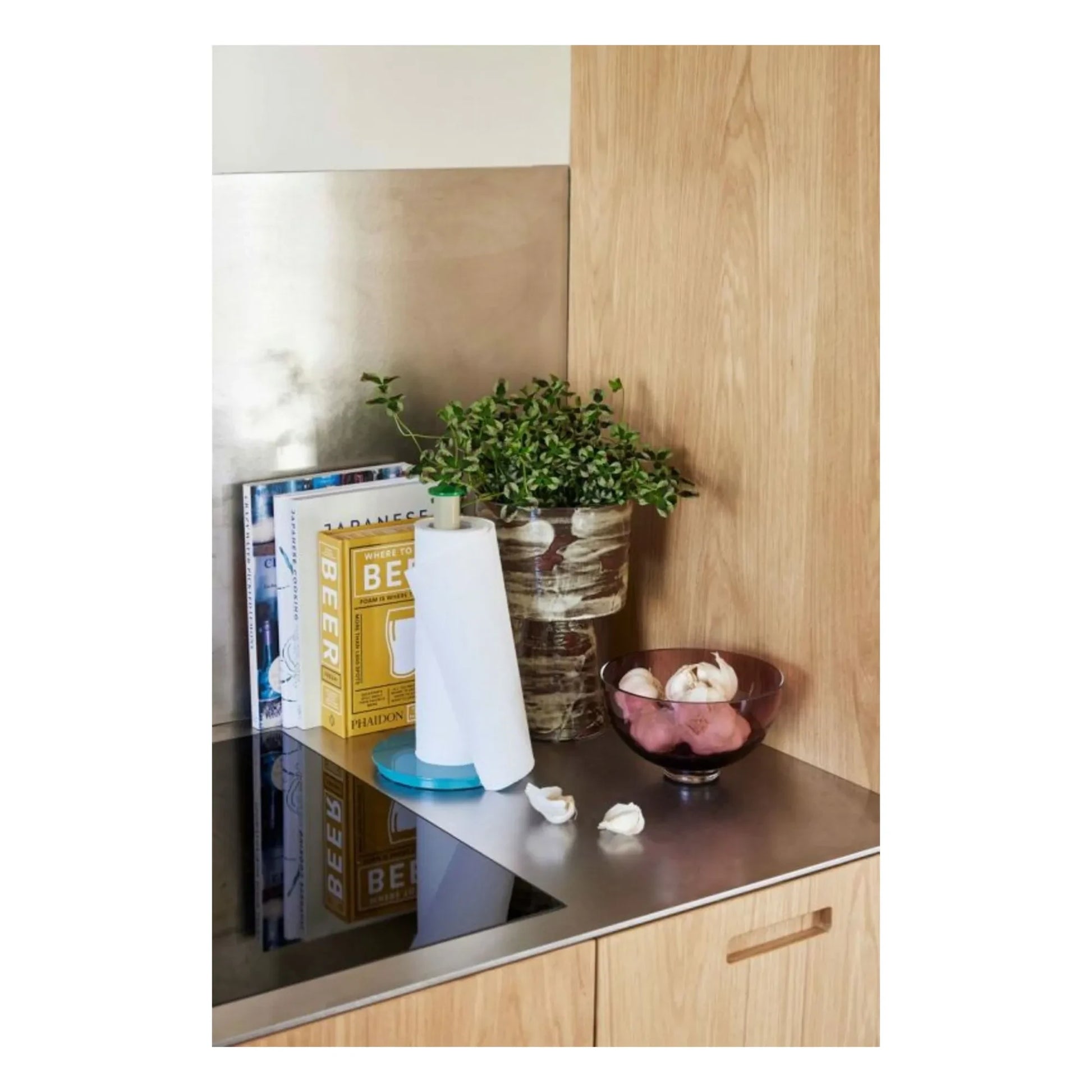 Hübsch - Play paper towel holder | Peacock blue