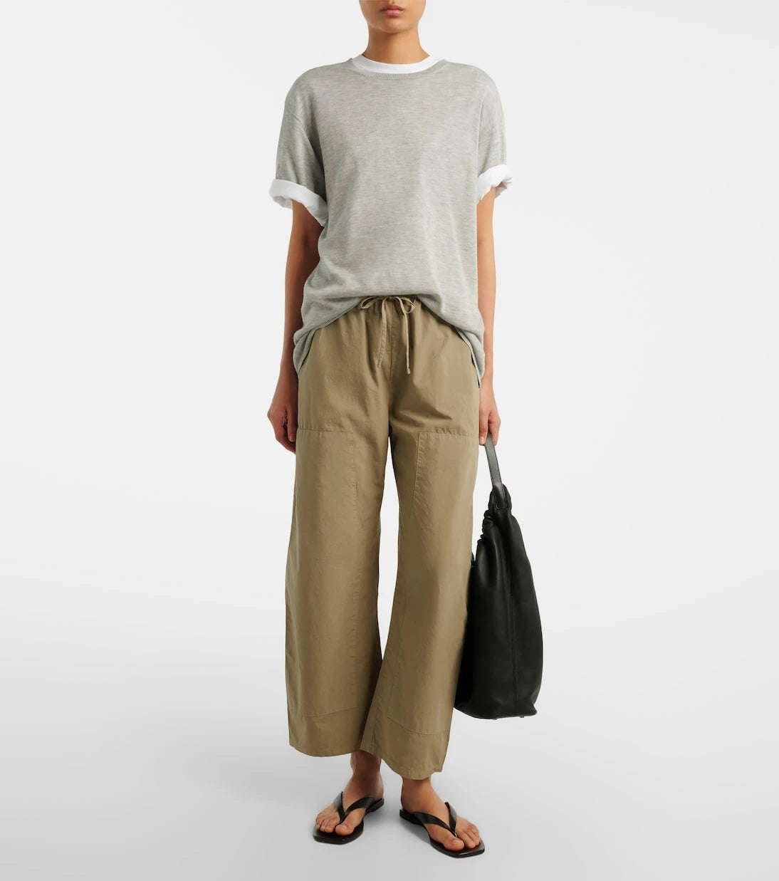 Leset - Kyoto cotton wide-leg pants