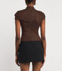 Self-Portrait Brown Embellished Draped Top