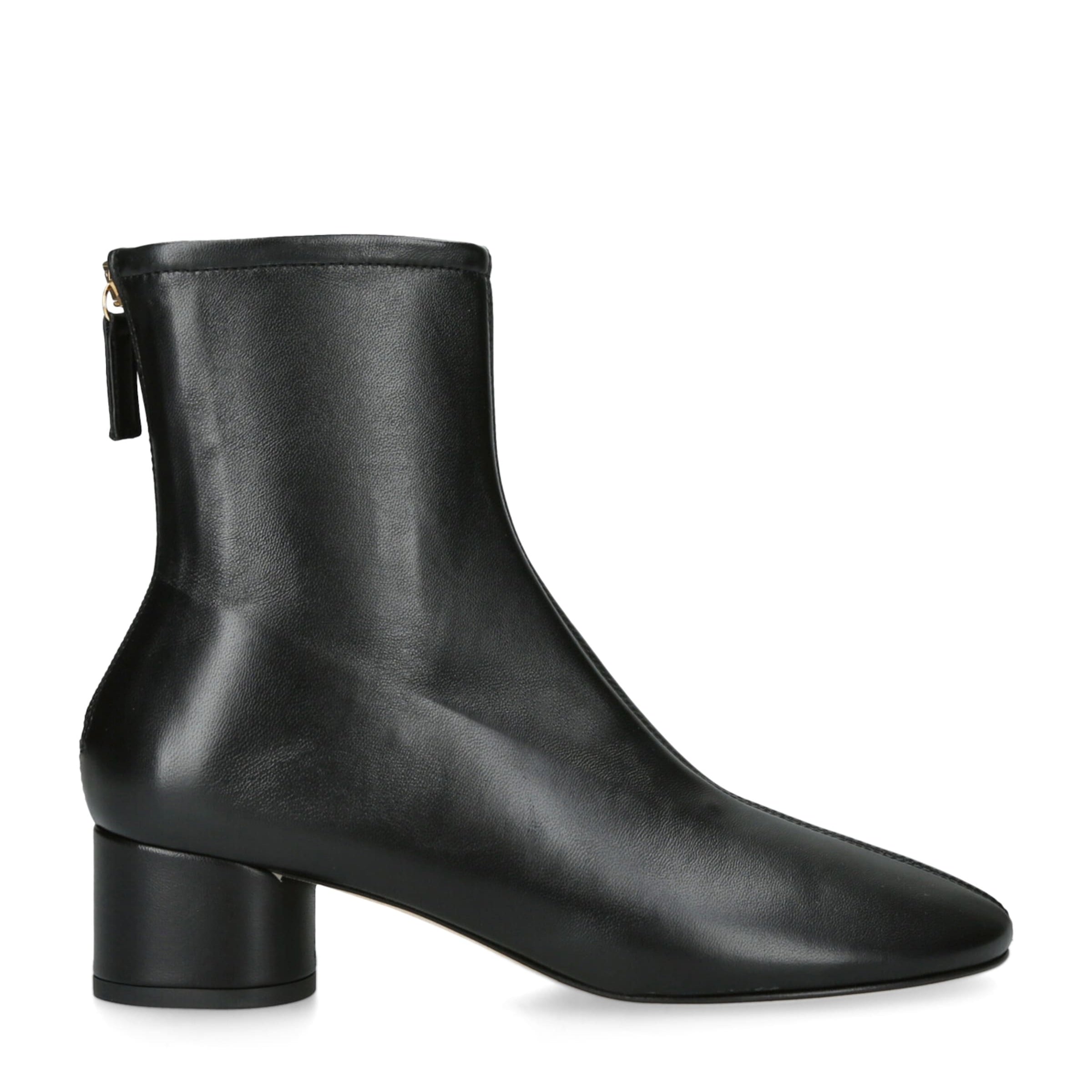 Dear Frances Black Leather Harlie Ankle Boots 55