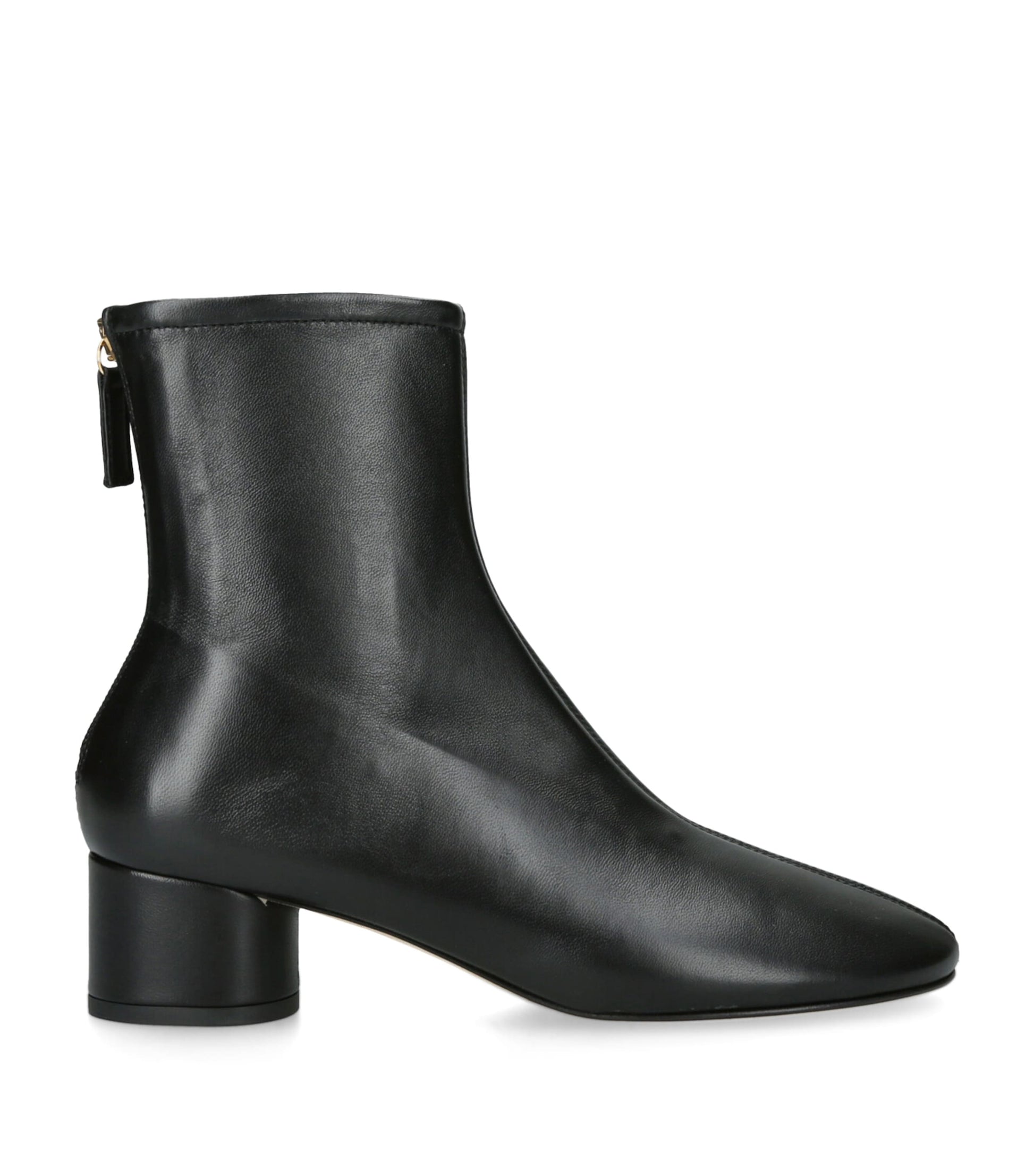 Dear Frances Black Leather Harlie Ankle Boots 55