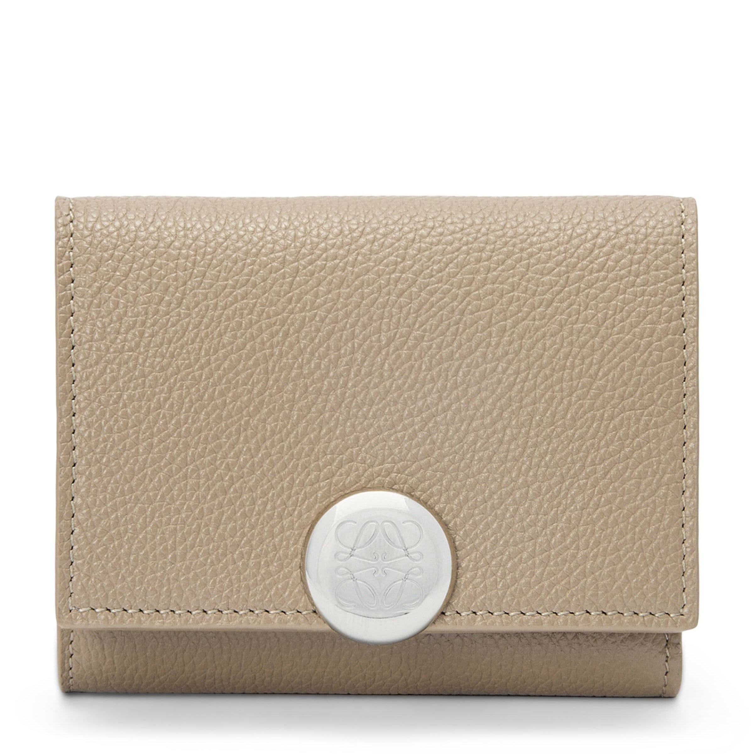LOEWE Green Leather Pebble Wallet
