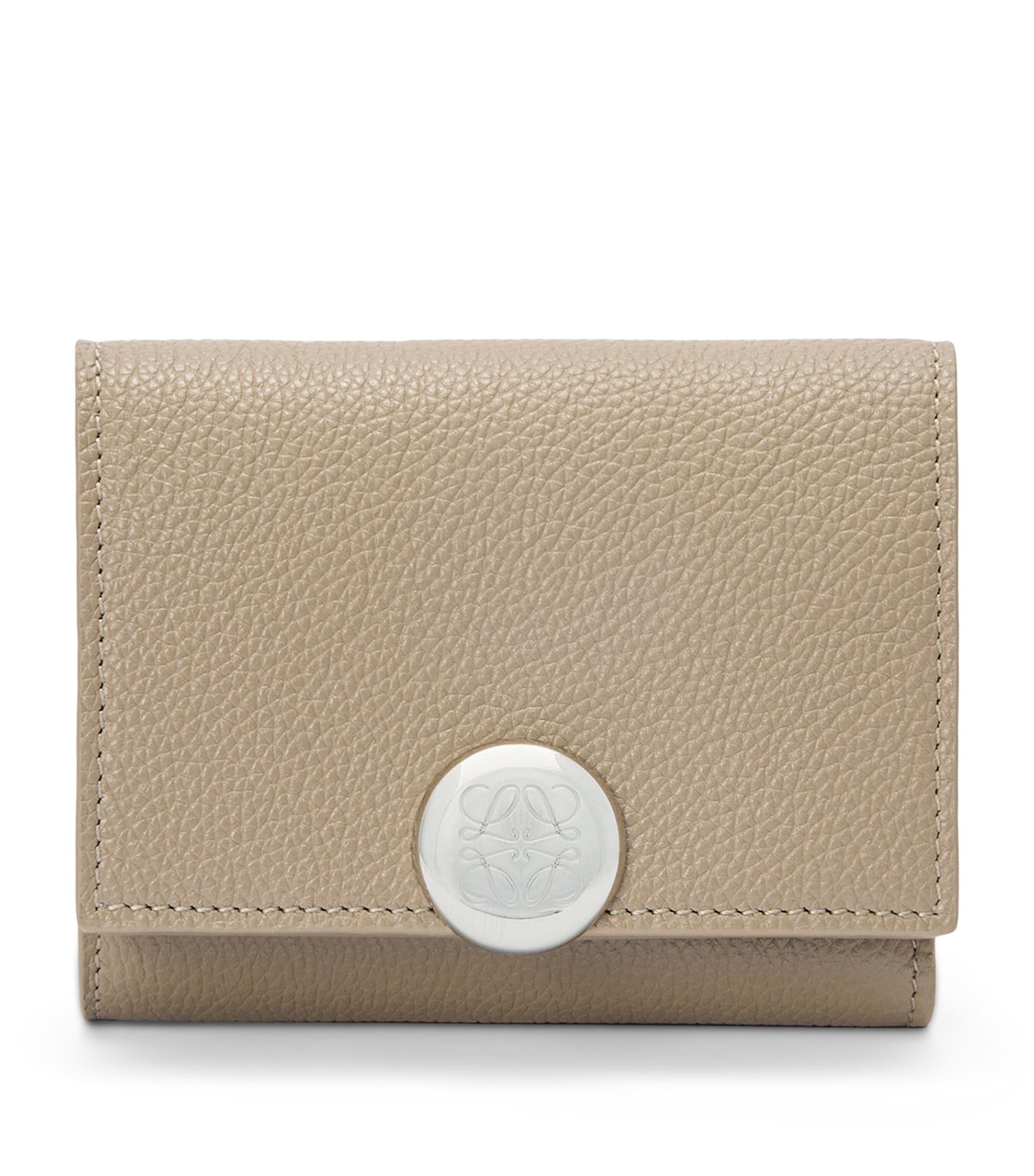 LOEWE Green Leather Pebble Wallet