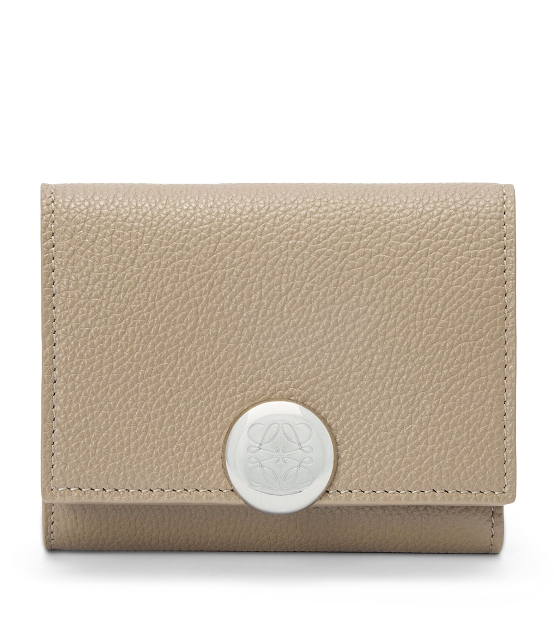 LOEWE Green Leather Pebble Wallet