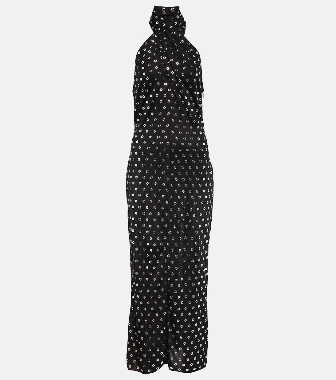 Alaïa - Embellished halterneck midi dress