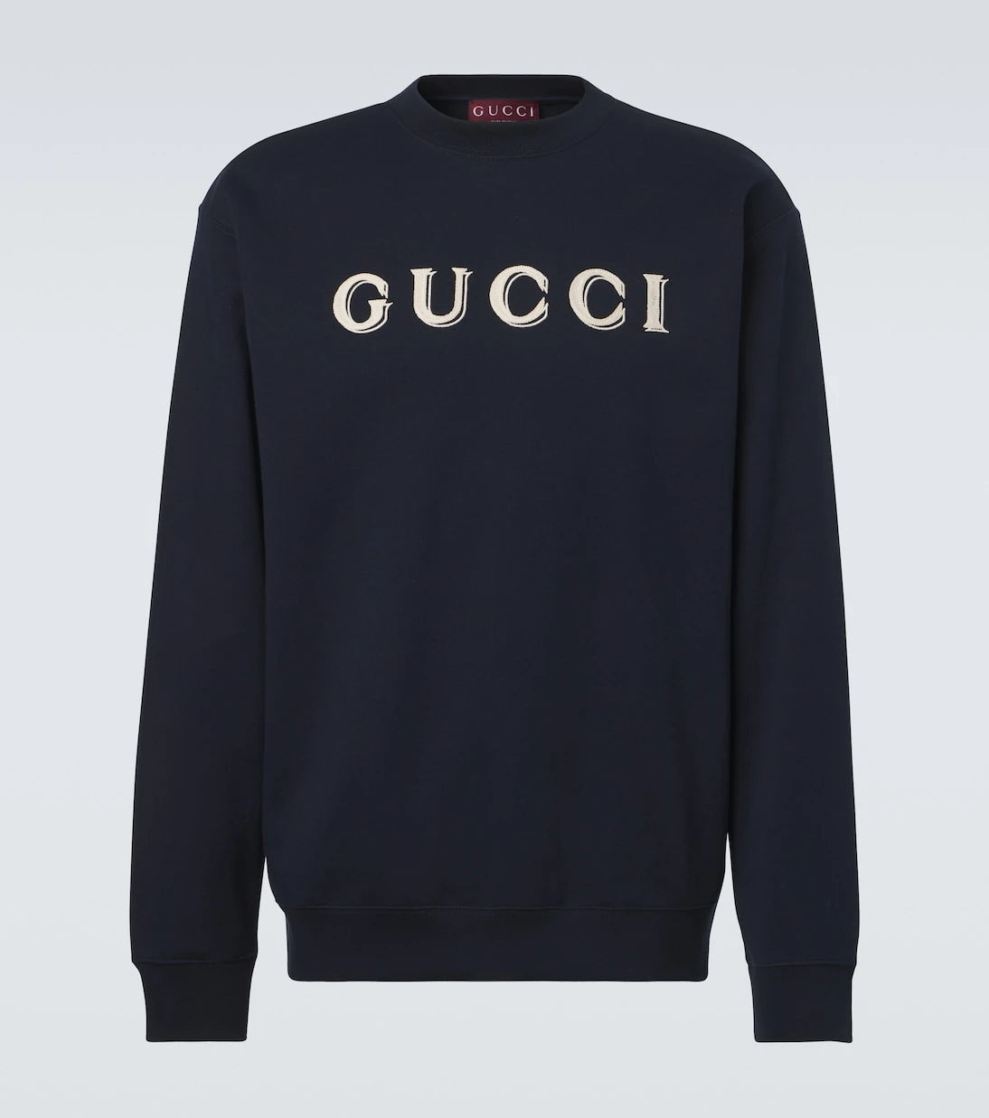 Gucci - سويت شيرت من القطن جيرسيه بطبعة الشعار