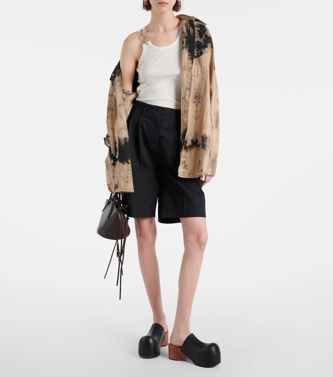 Acne Studios - توب تانك قطني جيرسيه بتفاصيل سلسلة