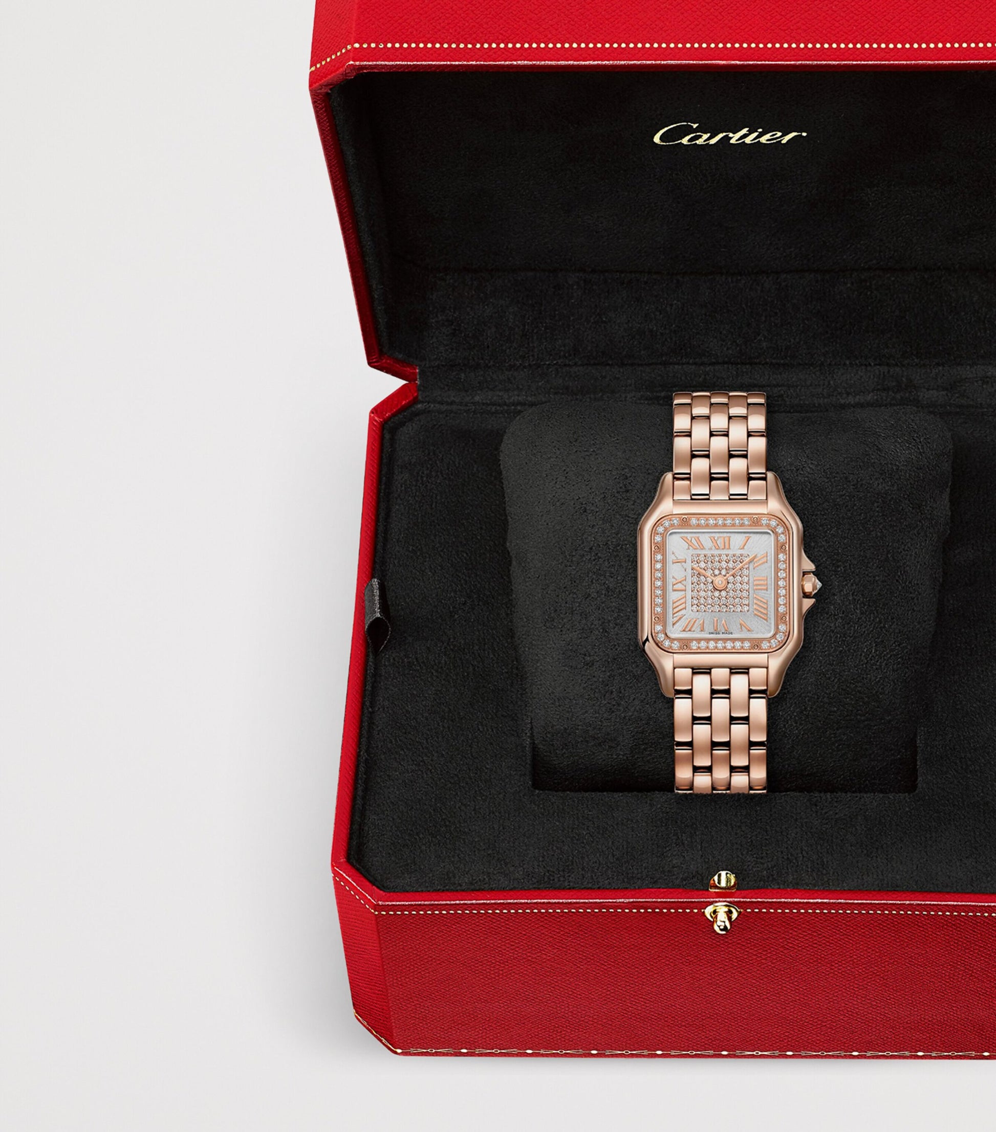 Medium Rose Gold and Diamond Panthère de Cartier Watch 27mm
