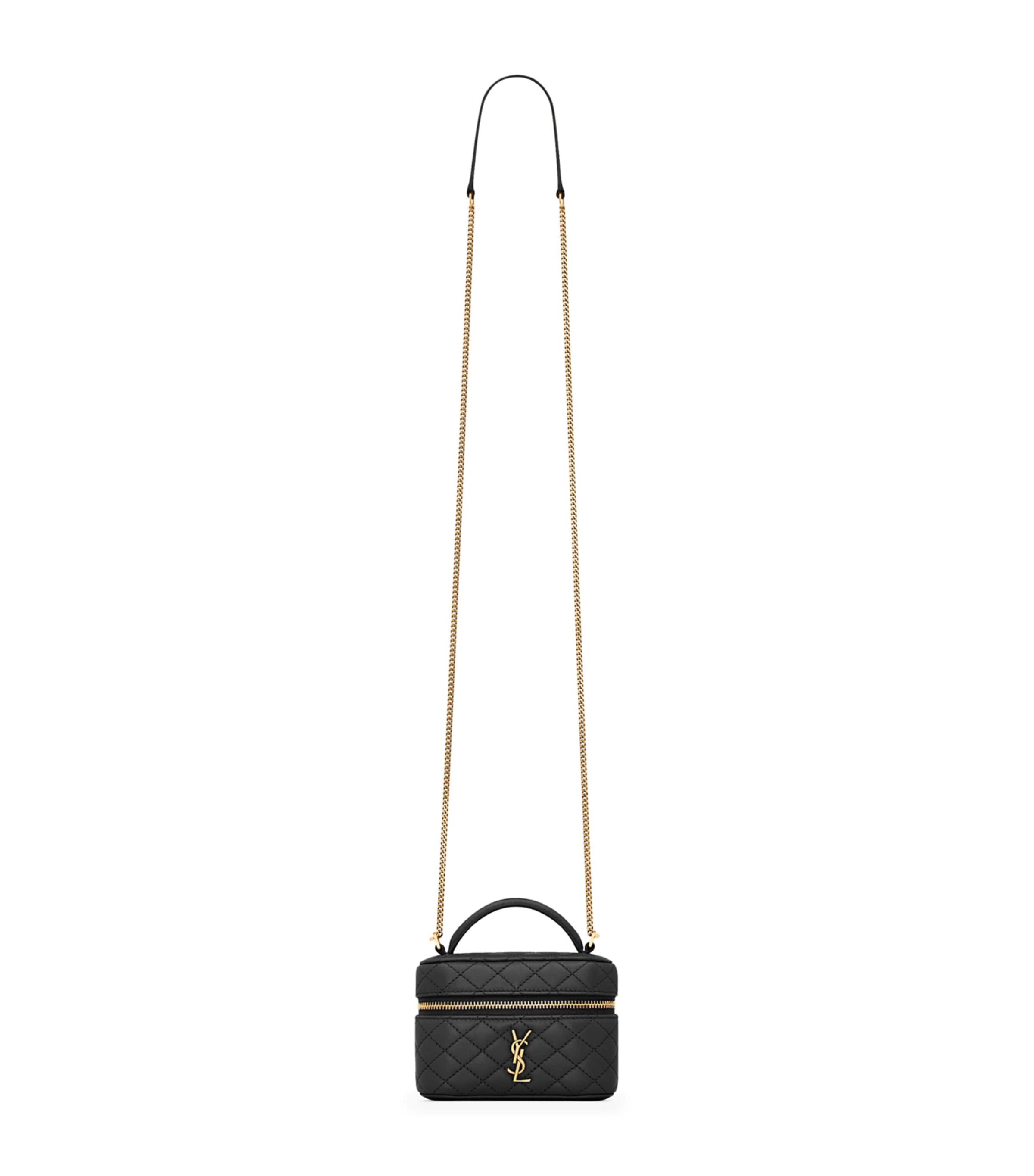 Saint Laurent Black Micro Gaby Top-Handle Bag