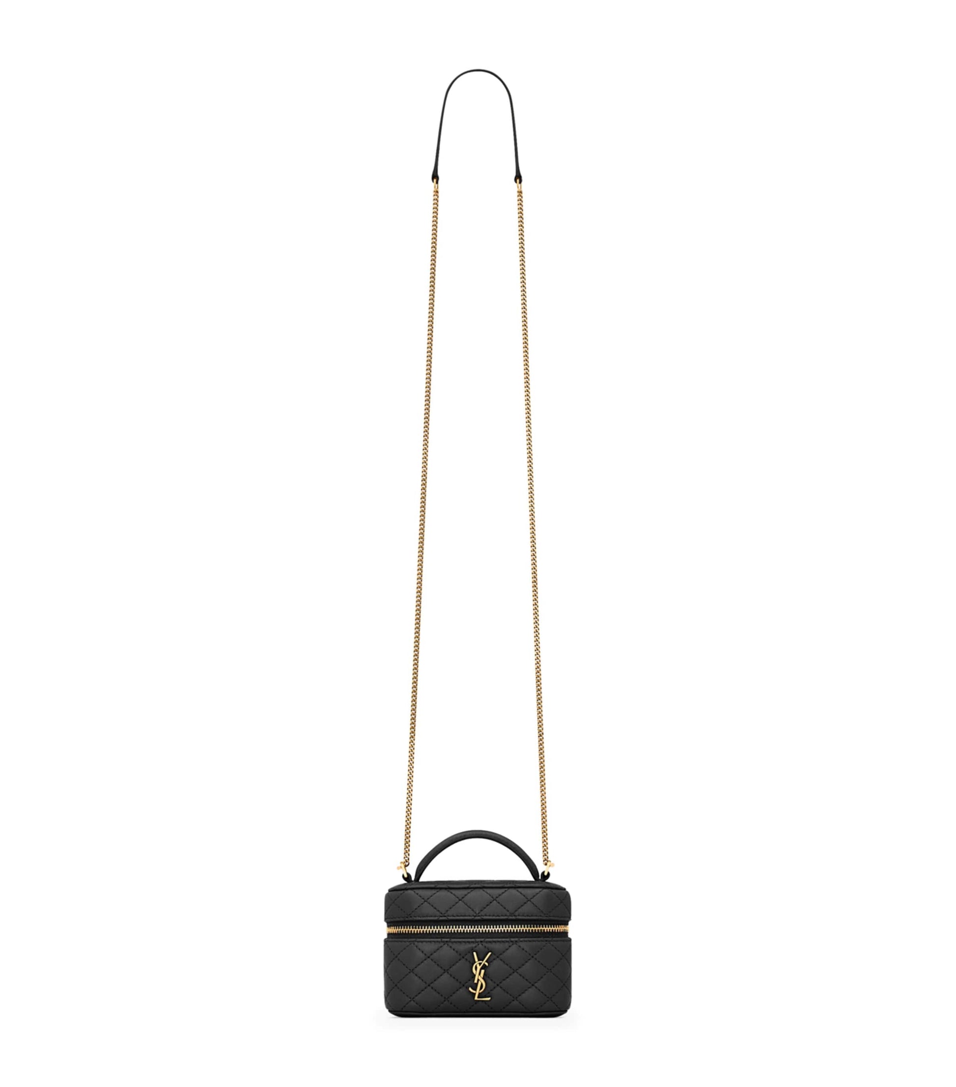 Saint Laurent Black Micro Gaby Top-Handle Bag
