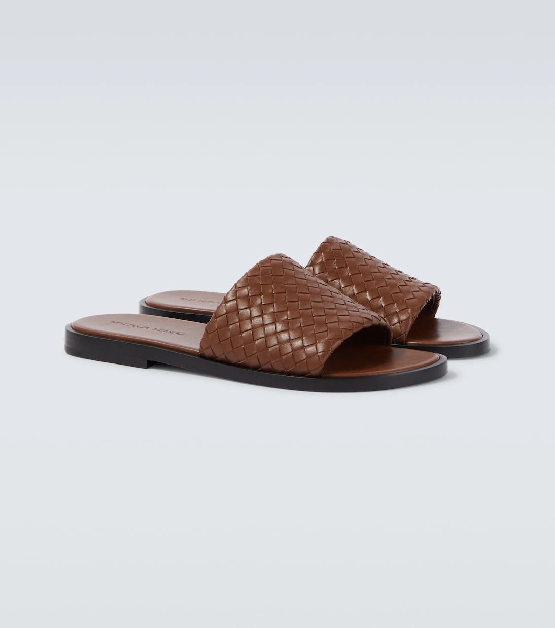 Bottega Veneta - Elio Intrecciato leather slides