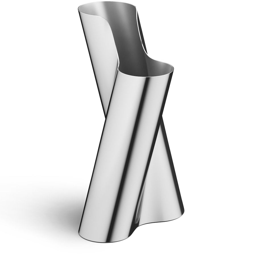 Georg Jensen Large Stainless Steel Lituus Vase (34cm)