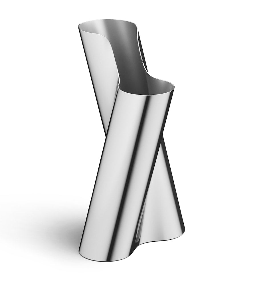 Georg Jensen Large Stainless Steel Lituus Vase (34cm)