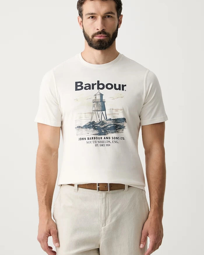 Barbour erkek pamuklu tişört Harbourside