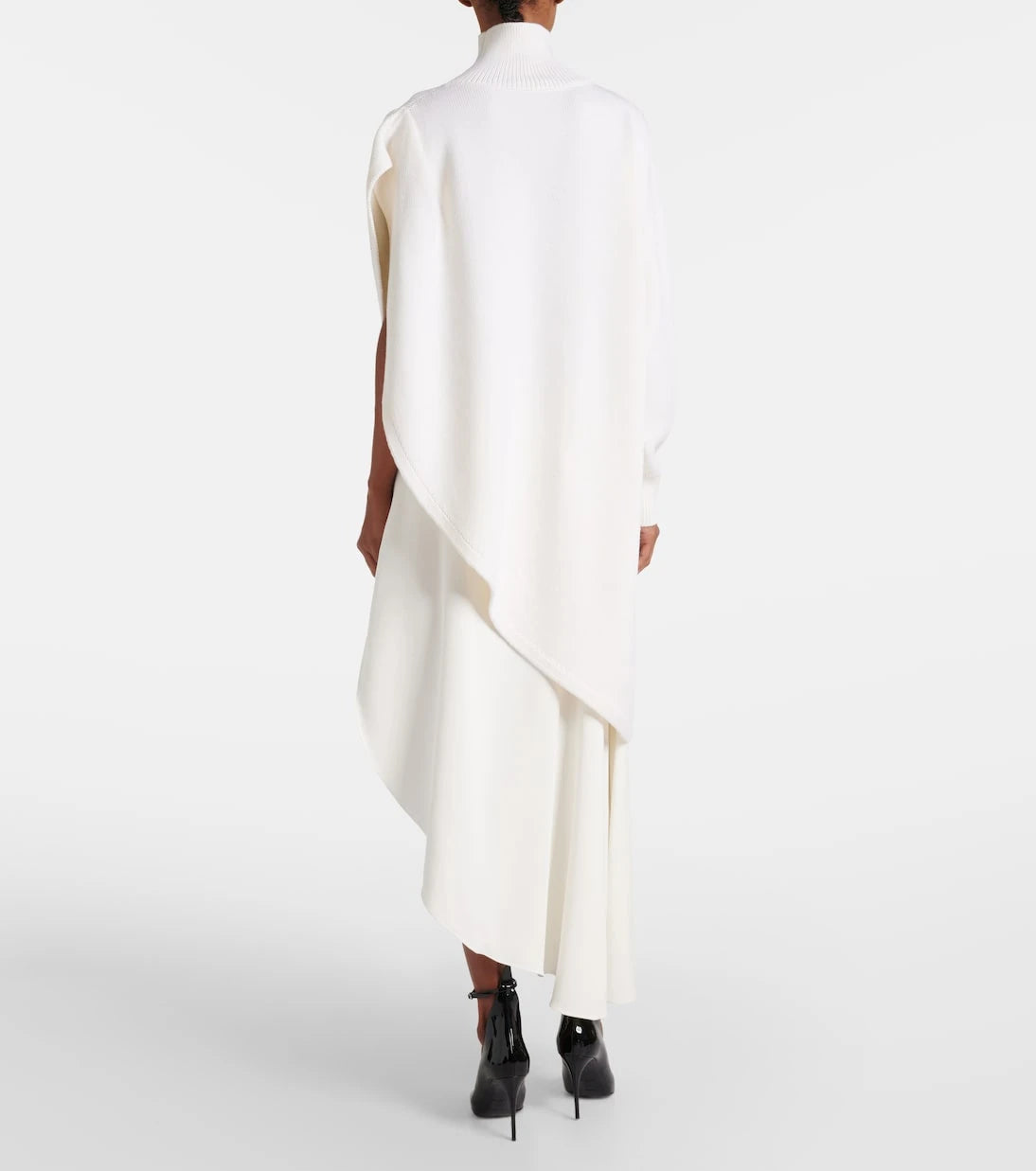 Alaïa - سترة صوف غير متماثلة ذات وشاح