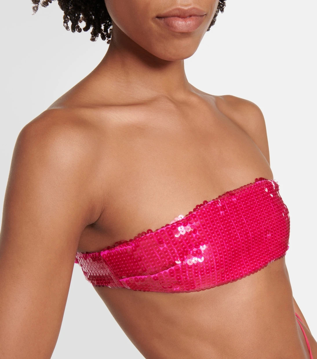 LaQuan Smith - Bra bolero satin cropped top