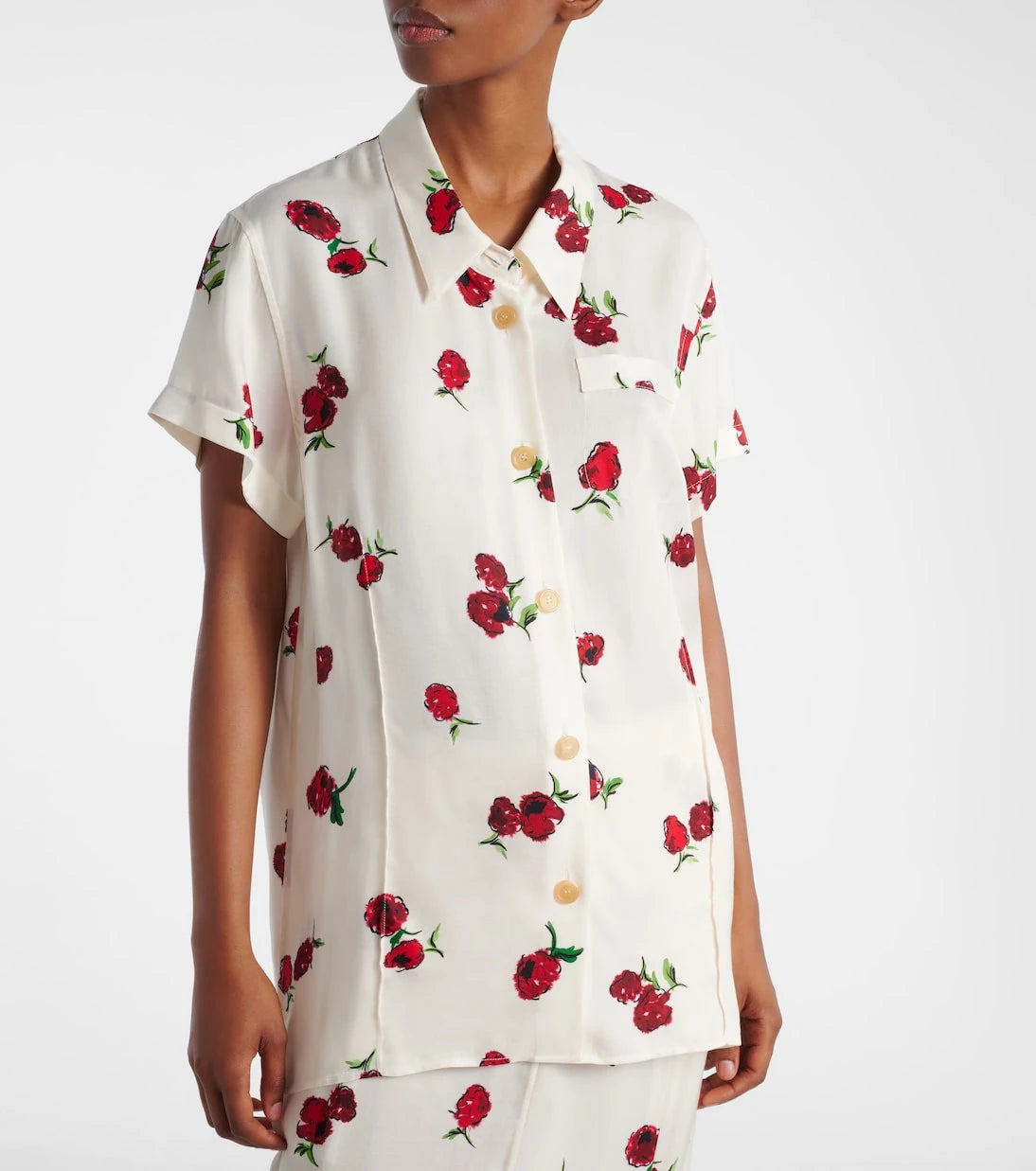 Khaite - Keefe printed twill shirt